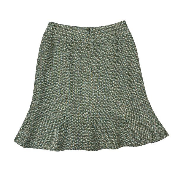 Isabel & Nina Y2K Blue Orange Tweed Flounce Skirt Womens 2 - Picture 4 of 4